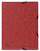 Exacompta 3 Flap Folder 55405E Red Mottled Pressboard Pack of 25