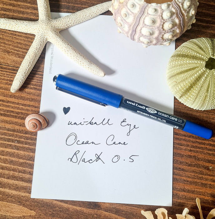 uni-ball Eye Micro UB-150ROP Ocean Care Liquid Ink Rollerball Pen 0.5mm Tip 0.3mm Line Green (Pack 12) - 299289000