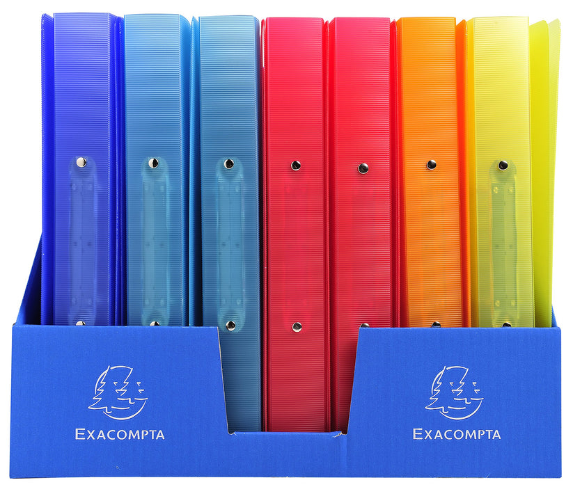 Exacompta Ring Binder Linicolor 54377E Polypropylene A4+ 30 mm 2 ring Assorted Pack of 15