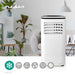 Nedis Mobile Air Conditioner - 9000 BTU, 80 m³, 2-Speed, Shut-off timer - White