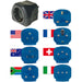 Brennenstuhl Travel plug set / travel adapter set (travel socket adapter with various attachments for more than 150 countries (7 x plug inserts) black