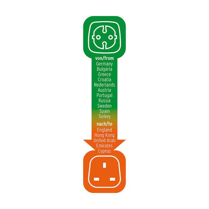 Brennenstuhl Travel Adapter Europe to UK Earthed