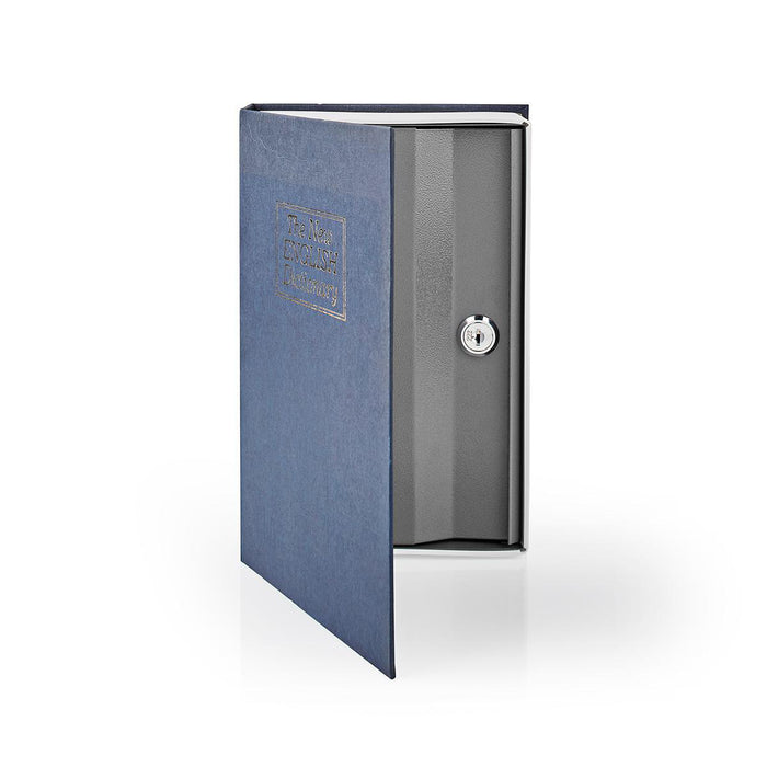 Nedis Vault - Book Safe, Key Lock, Indoor, 2 Keys Included - Blue / Silver