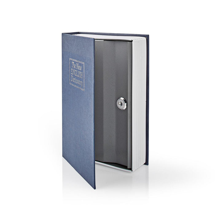 Nedis Vault - Book Safe, Key Lock, Indoor, 2 Keys Included - Blue / Silver