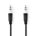 Nedis Stereo Audio Cable - 3.5 mm Male, 3.5 mm Male, Nickel Plated, Black - Envelope