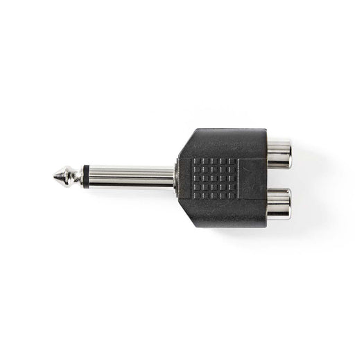 Nedis Stereo Audio Adapter - 6.35 mm Male, 2x RCA Female, Nickel Plated, 10 pcs - Polybag