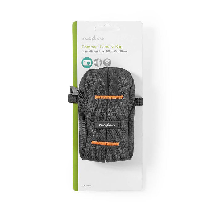 Nedis Camera Bag - Compact, Water-repellent, 30 mm, Total number of compartments: 1 - Black / Orange