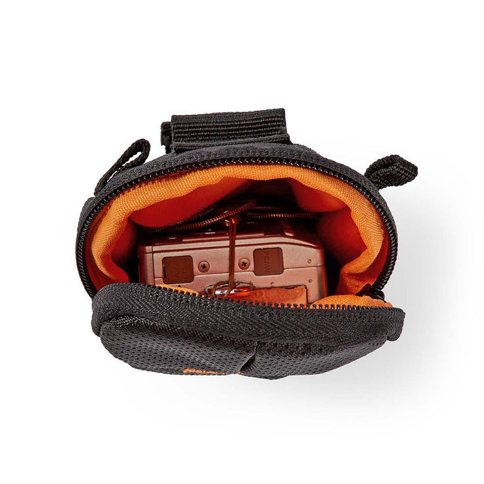 Nedis Camera Bag - Compact, Water-repellent, 35 mm, Total number of compartments: 1 - Black / Orange