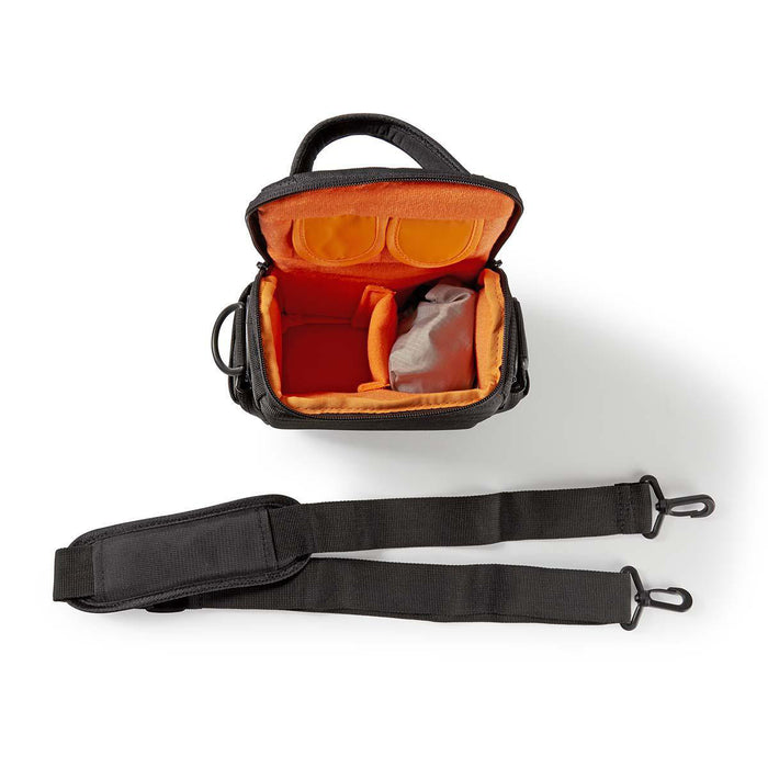Nedis Camera Bag - Shoulder Bag, Water-repellent, 65 mm, Total number of compartments: 6 - Black / Orange