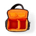 Nedis Camera Bag - Shoulder Bag, Water-repellent, 65 mm, Total number of compartments: 6 - Black / Orange