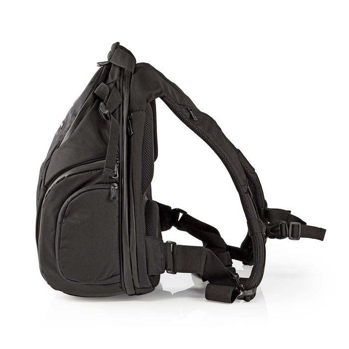 Nedis Camera Bag - Backpack, Water-repellent, 150 mm, Total number of compartments: 16 - Black / Orange