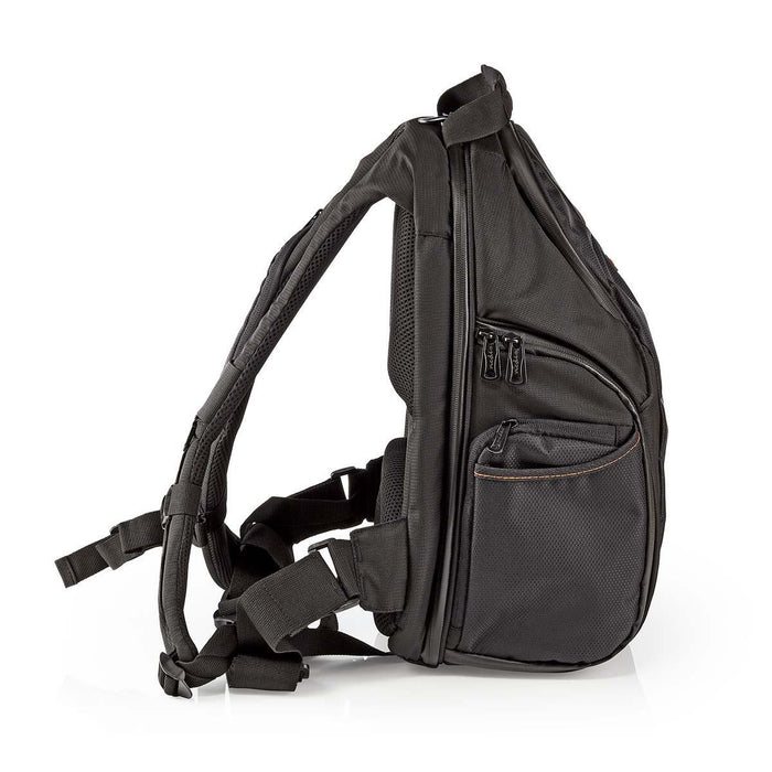Nedis Camera Bag - Backpack, Water-repellent, 150 mm, Total number of compartments: 16 - Black / Orange