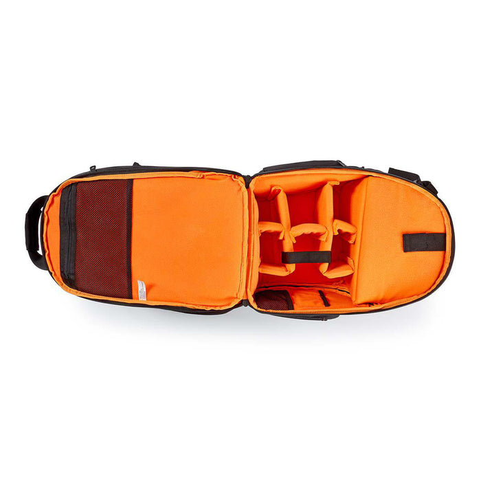 Nedis Camera Bag - Backpack, Water-repellent, 150 mm, Total number of compartments: 16 - Black / Orange