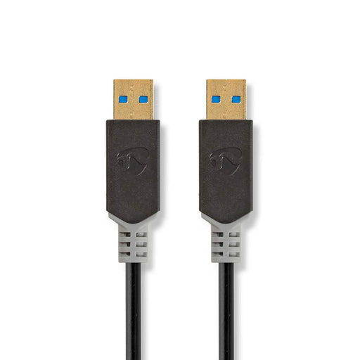 Nedis USB Cable - USB 3.2 Gen 1, USB-A Male, USB-A Male, Anthracite - Box