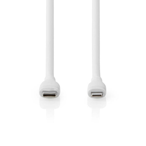 Nedis Lightning Cable - USB 2.0, Apple Lightning 8-Pin, USB-C Male, White - Box