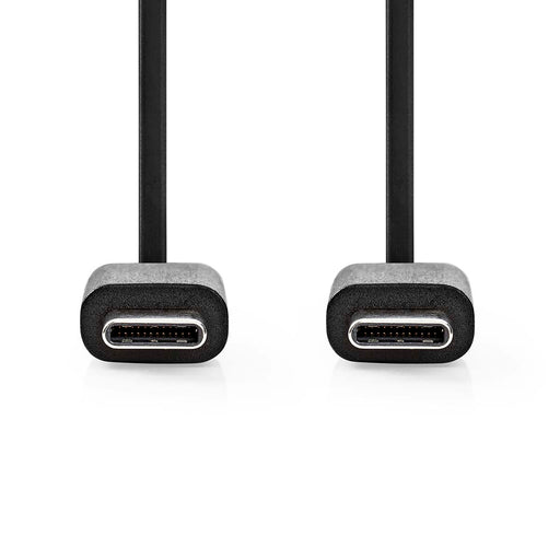Nedis USB Cable - USB 2.0, USB-C Male, USB-C Male, Black - Box