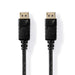 Nedis DisplayPort Cable - DisplayPort Male, DisplayPort Male, Nickel Plated, PVC - Label