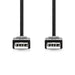 Nedis USB Cable - USB 2.0, USB-A Male, USB-A Male, Black - Label