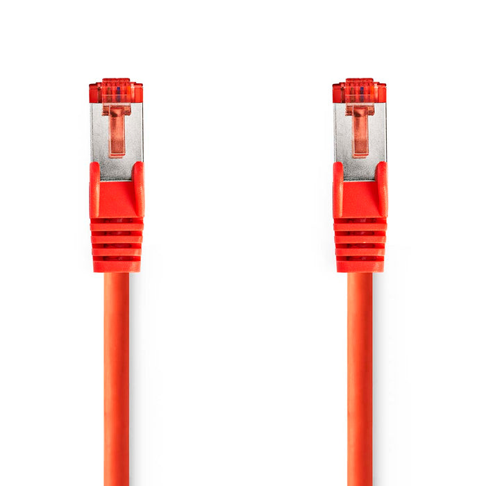 Nedis CAT6 Cable - RJ45 Male, RJ45 Male, S/FTP, Red - Label