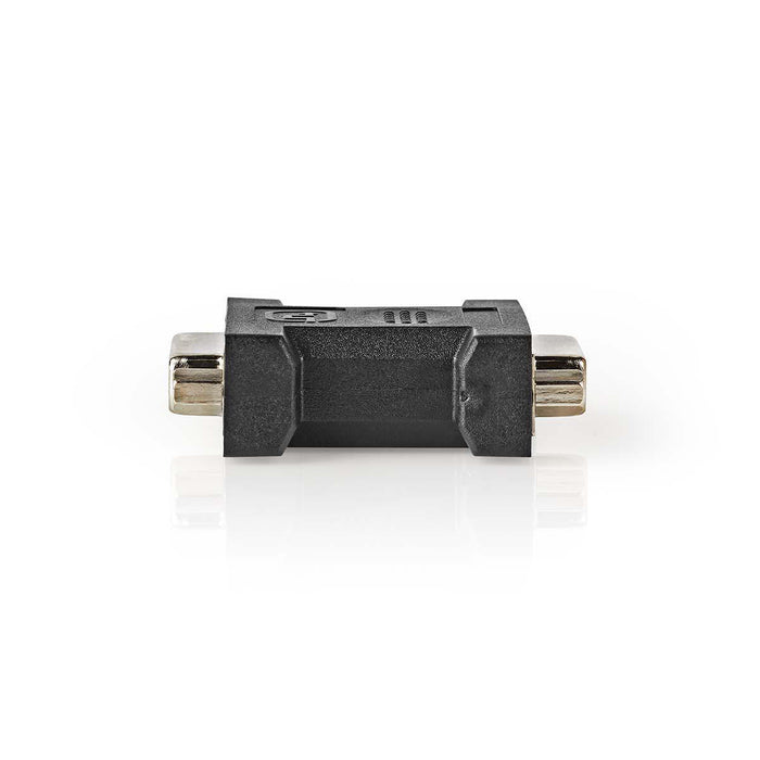 Nedis DVI Adapter - DVI-I 24+5-Pin Female, DVI-I 24+5-Pin Female, Nickel Plated, Black - Polybag