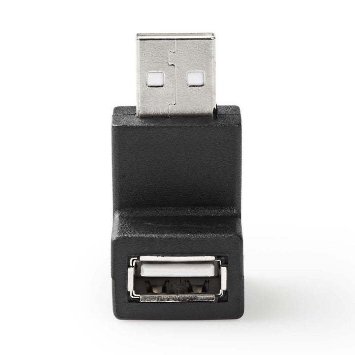 Nedis USB-A Adapter - USB 2.0, USB-A Male, USB-A Female, Black - Box