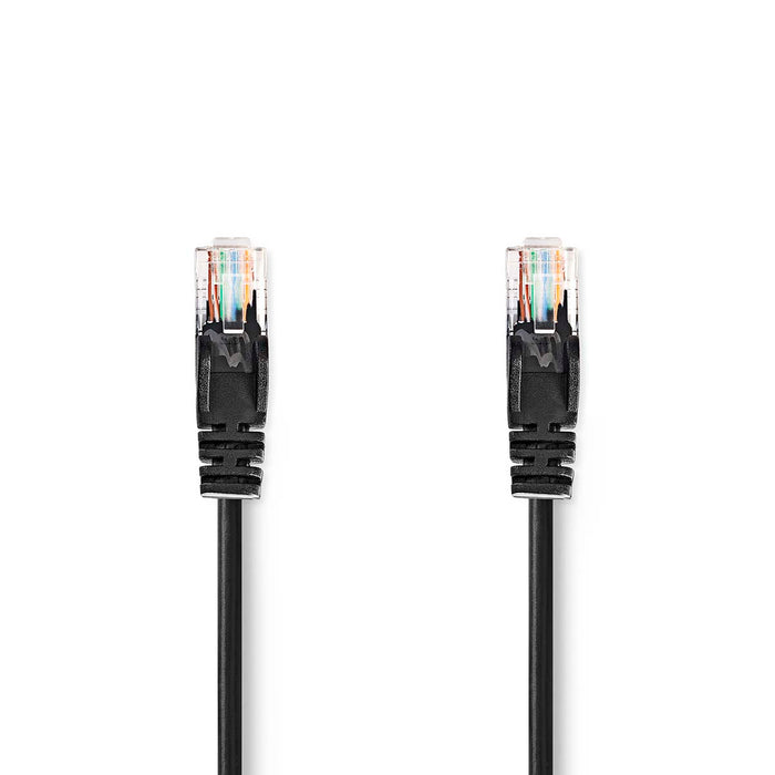 Nedis CAT5e Cable - U/UTP, RJ45 Male, RJ45 Male, Black - Envelope