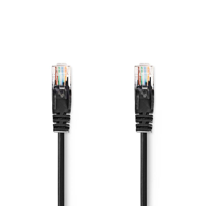 Nedis CAT5e Cable - U/UTP, RJ45 Male, RJ45 Male, Black - Envelope