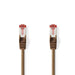 Nedis CAT6 Cable - RJ45 Male, RJ45 Male, S/FTP, Brown - Polybag