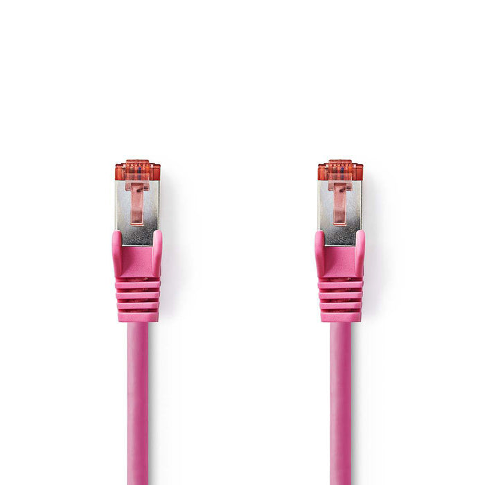 Nedis CAT6 Cable - RJ45 Male, RJ45 Male, S/FTP, Pink - Polybag