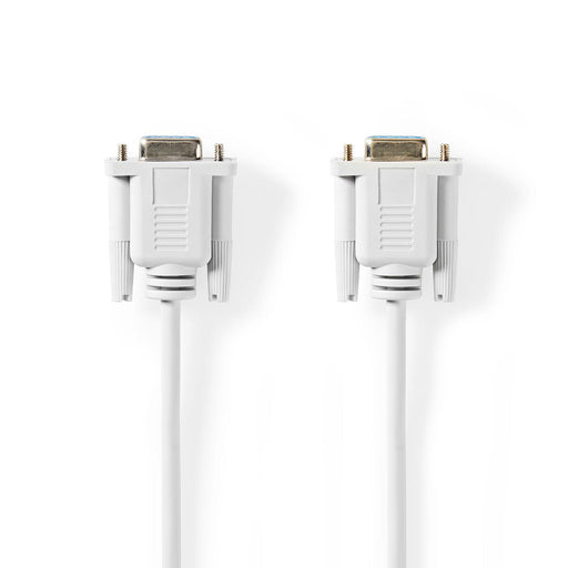 Nedis Null Modem cable - D-SUB 9-Pin Female, D-SUB 9-Pin Female, Nickel Plated, Ivory - Tag