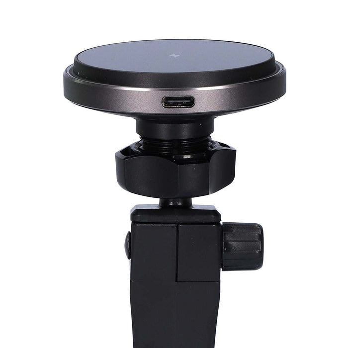 Nedis Wireless Car Charger - Qi certified, 7.5 / 10 / 15 W, 1.5 / 1.67 / 2 A, USB Type-C - Including cable