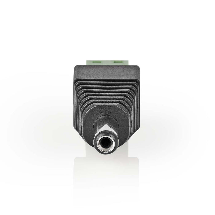 Nedis CCTV Security Connector - 2-Way Terminal Block, 5.5 x 2.1 mm Male, Male, Male - Black / Green