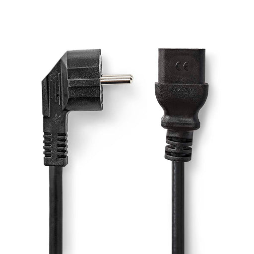 Nedis Power Cable - Plug with earth contact male, IEC-320-C19, Angled, Black - Box