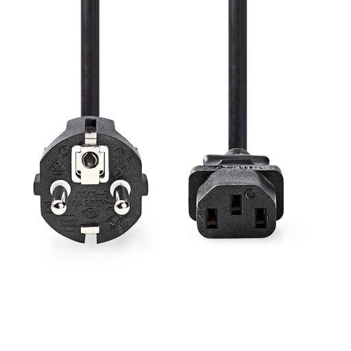 Nedis Power Cable - Plug with earth contact male, IEC-320-C13, Straight, Black - Envelope