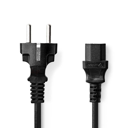 Nedis Power Cable - Plug with earth contact male, IEC-320-C13, Straight, Black - Envelope