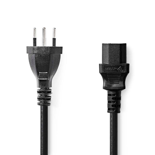 Nedis Power Cable - CH Type 12, IEC-320-C13, Straight, Black - Envelope