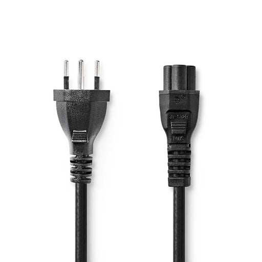 Nedis Power Cable - CH Type 12, IEC-320-C5, Straight, Black - Envelope