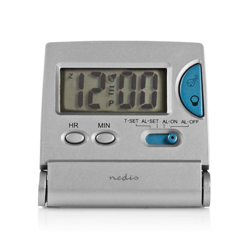 Nedis Digital Desk Alarm Clock - Backlight LCD Display, 1.7 cm, Backlight, Yes - Silver
