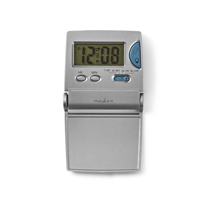 Nedis Digital Desk Alarm Clock - Backlight LCD Display, 1.7 cm, Backlight, Yes - Silver