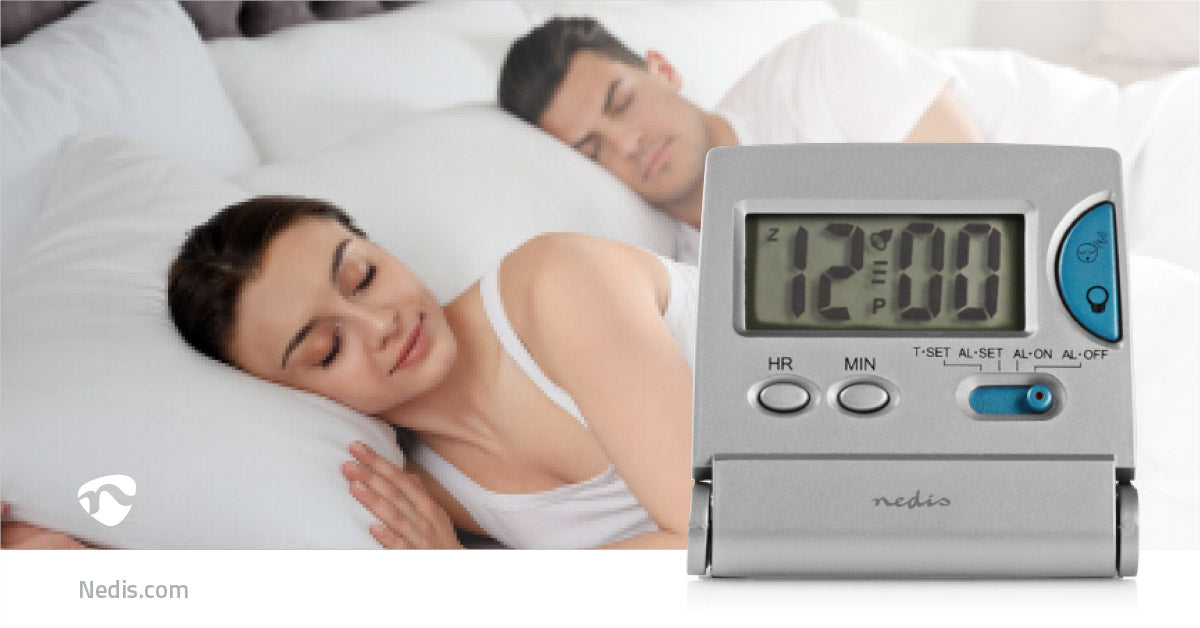 Nedis Digital Desk Alarm Clock - Backlight LCD Display, 1.7 cm, Backlight, Yes - Silver