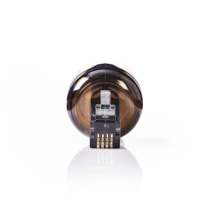 Nedis Anti-Twist Telecom Adapter - Connector type: RJ10, Adapter type: Adapter, PVC, PVC - Black / Transparent