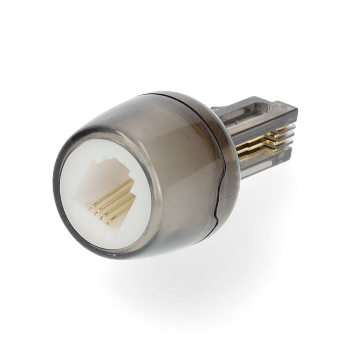 Nedis Anti-Twist Telecom Adapter - Connector type: RJ10, Adapter type: Adapter, PVC, PVC - Black / Transparent