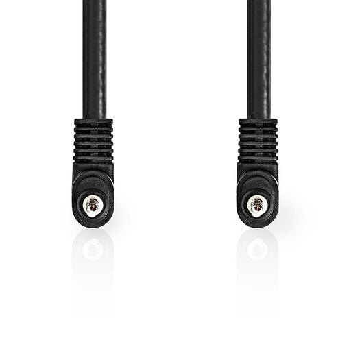 Nedis Audio Video Cable - 3.5 mm Male, 3.5 mm Male, Nickel Plated, PVC - Black