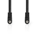 Nedis Audio Video Cable - 3.5 mm Male, 3.5 mm Male, Nickel Plated, PVC - Black