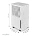 Nedis Dehumidifier - 10 l/Day, Dehumidification / Automatic / Dry laundry / Ventilation, Yes, Yes - 100 m³/h