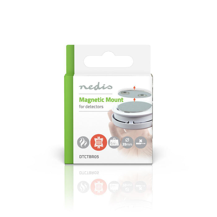 Nedis Magnetic Detector Mount - Diameter: 39.4 mm, Adhesive Tape, Metal / Adhesive Tape, Number of Products in Package: 1 - Metal