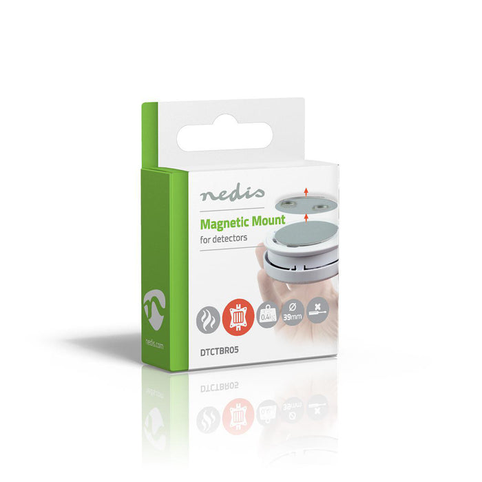 Nedis Magnetic Detector Mount - Diameter: 39.4 mm, Adhesive Tape, Metal / Adhesive Tape, Number of Products in Package: 1 - Metal