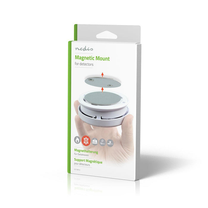 Nedis Magnetic Detector Mount - Diameter: 70 mm, Adhesive Tape, Metal, Number of Products in Package: 1 - Grey