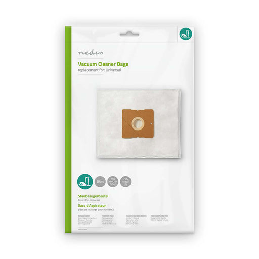 Nedis Vacuum Cleaner Bag - 10 pcs, Synthetic, Most sold for: Universal, Most sold for: Universal - White