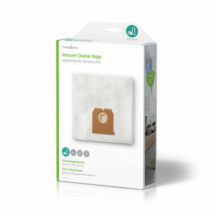 Nedis Vacuum Cleaner Bag - 4 pcs, Synthetic, Most sold for: Electrolux, Most sold for: Electrolux - White